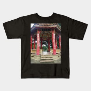 Laying dog in Thailand Pagoda Kids T-Shirt